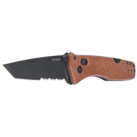 Kizer Aegis T Knife Brown G10, Black PVD AEB-L by Azo (V3774CTA3)