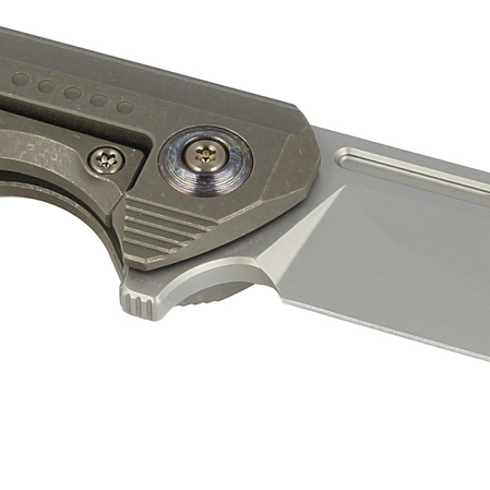 WE Knife Reiver LE No 214/260 Bronze Titanium, Silver Bead Blasted CPM S35VN (WE16020-3)