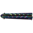 Nóż motylek Martinez Albainox Balisong, Rainbow Finish (02103)