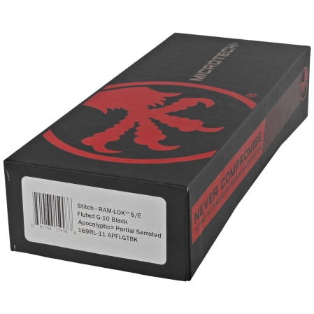 Nóż składany Microtech Stitch Ram-Lok S/E Black Fluted G10, Apocalyptic P/S M390MK by Borka Blades and Tony Marfione (169RL-11APFLGTBK)