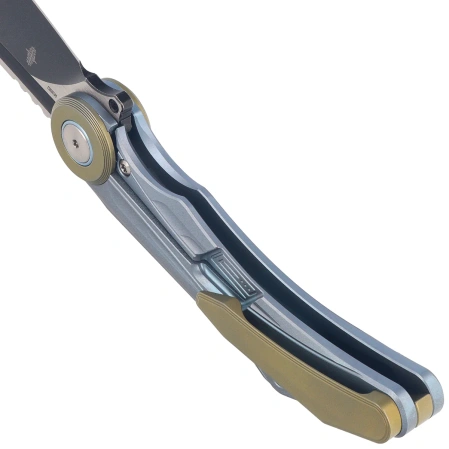 Nóż składany Bestech Seraph Blue Titanium, Black Stonewashed / Satin M390 by Kombou (BT2403D)