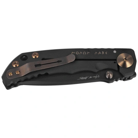 Spartan Blades Harsey Folder ''Gold Logo'' Titanium, Black PVD MagnaCut