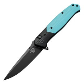 Bestech Swordfish Knife Black/Light Blue G10, Black PVD 14C28N (BG62E)