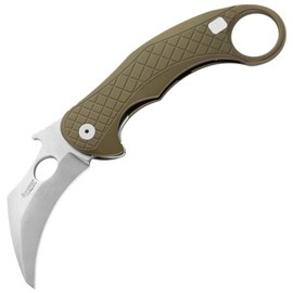 LionSteel L.E.One Knife Green Aluminum, Stonewashed MagnaCut by Emerson Design (LE1 A GS)