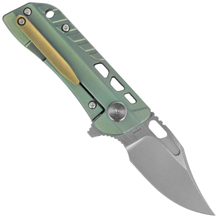 Bestech Engine Bowie Carbon Fiber/Green Titanium, Bead Blasted/Satin CPM S35VN (BT1806C)