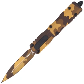 Nóż automatyczny OTF Microtech Dirac Delta D/E Signature Gold Camo Aluminium, Gold Camo M390MK by Tony Marfione (227-1 GCS-Z4)