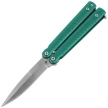 Martinez Albainox Balisong Knife Green Steel, Satin 3Cr13Mov (02228)
