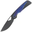 Kizer Topsail Knife Black Titanium / Purple Timascus, Matte DLC Ultra S45VN by Jonathan Styles (Ki3735A2)