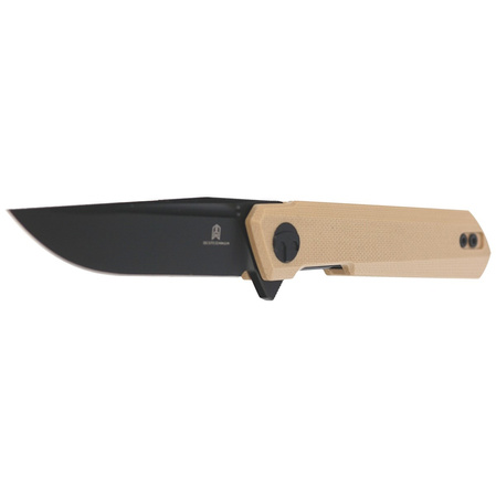 Bestechman Knife Mini Dundee Khaki G10, Black DLC D2 by Ostap Hel (BMK03I)
