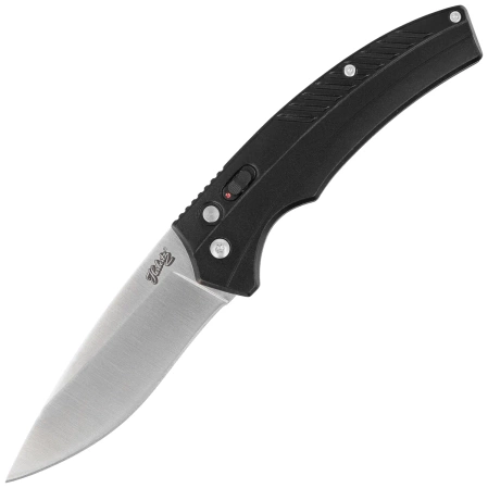 Herbertz CJH Black Aluminum Automatic Knife, Satin 420 (55026)
