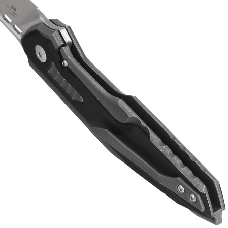 Kizer Zero Knife Gray Titanium / Black Aluminium, Hand Brushed S45VN by Maciej Torbe (Ki3664A2)