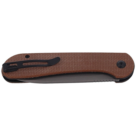Nóż składany CIVIVI Button Lock Elementum Brown Micarta, Gray Stonewashed (C2103D)