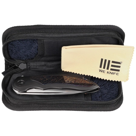 Nóż składany WE Knife Makani LE No 148/300 Black Titanium / Flamed Titanium Inlay, Hand Rubbed Satin CPM 20CV by Anton Tkachenko (WE21048B- 3)