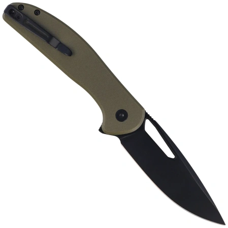 Bestechman Whalefin Knife OD Green G10, Black PVD D2 (BMK18D)