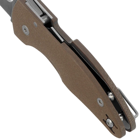 Nóż składany Spyderco Microjimbo Sprint Run Brown G10, Stonewashed CPM 15V by Michael Janich (C264GPBN15V)