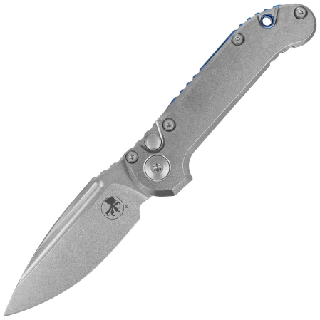 Nóż automatyczny Microtech LUDT Gen III S/E Marfione Select Stonewashed Slab Side Titanium, Blue HW, Stonewashed M390MK by Tony Marfione (1135-10MS3)