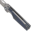 Kizer Serpentine Knife Silver Titanium / Blue Richlite, Satin M390 by Jonathan Styles (Ki3759FDA3)