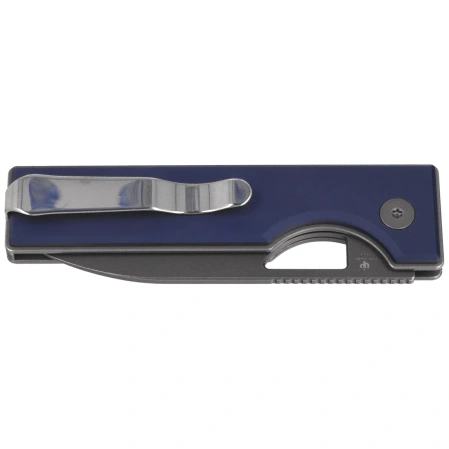 Kizer Little Ringbo Knife Blue Aluminum, Gray PVD / Stonewashed AEB-L by Matija Milović (V3708A3)