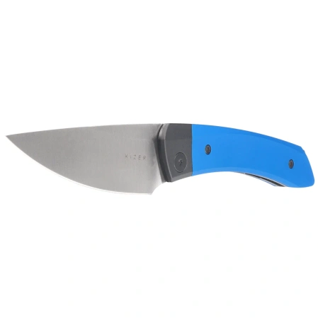 Kizer Mini MoMo Knife Black-Blue Aluminum, Satin 154CM by Vladimir Legachev (V3663C1)