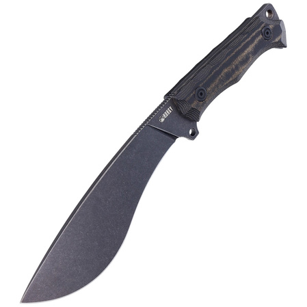 Kubey Knife Destroyer Kukri, Black Micarta, Dark Stonewashed (KU241D)