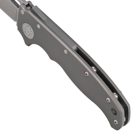 Nóż składany Demko AD20.5 Slicer Shark Smooth Titanium, Stonewashed CPM 3V by Andrew Demko (AD20.5-3V-Smooth TI-SS)