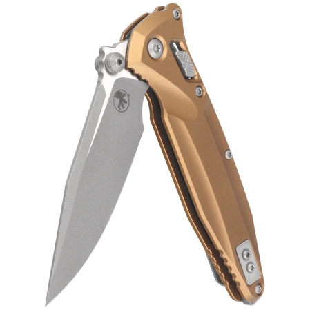 Microtech Socom Delta Ram-Lok S/P-M Knife Tan Aluminum, Apocalyptic M390MK by Tony Marfione (159RL-10APTA)