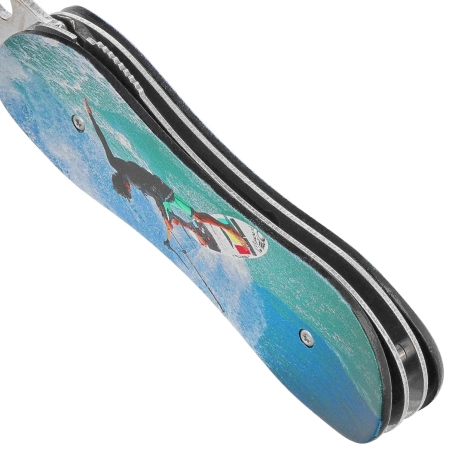 Nóż składany Third Decor Habitat N119J Kitesurf Double-Sided 3D Kitesurfer Aluminium, Mirror-Polished 420 (TH-N119J)
