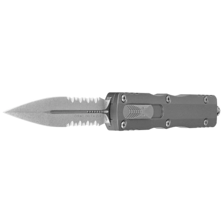Nóż automatyczny OTF Microtech Dirac Delta D/E Natural Clear Alumunium, Stonewashed P/S M390 by Tony Marfione (227-11NC)