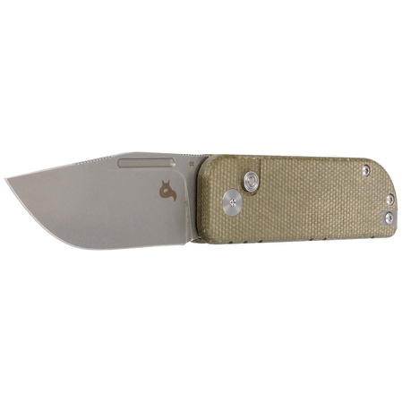 BlackFox NU-Bowie Green Micarta, Coarse Stone Washed D2 by Keanu Alfaro (BF-758-MI)