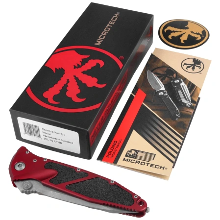 Microtech Socom Elite T/E-M Knife Merlot Aluminum, Apocalyptic M390MK by Tony Marfione (161-10APMR)