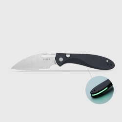 Kizer Masu Knife Blue Canyon Richlite, Yellow-Green GID Backspacer, Satin 14C28N by Caleb Waldman (V3697A1)