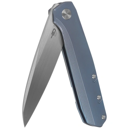Nóż składany Bestech 9 Blue Titanium, Satin by hand M390 by BrrKnives (BT2408C)