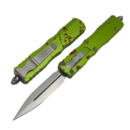 Microtech Dirac D/E OTF Knife Zombie Aluminum, Stonewashed M390 by Tony Marfione (225-10Z)