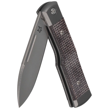 Scyzoryk Fox Gunstock Bison Micarta/Titanium, Satin M390 (FX-558 BI)