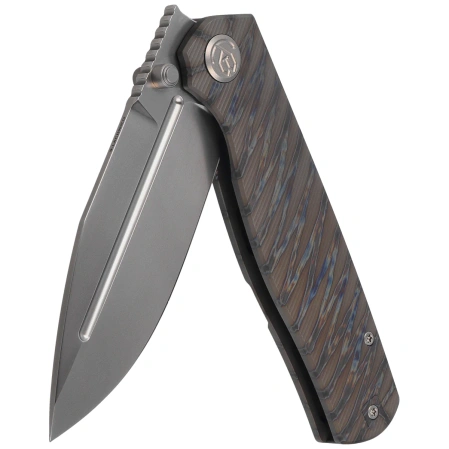 Nóż składany Kubey KB Knives Albatross Flamed Titanium, Silver Beadblasted M390 by Ray Laconico (KB471B)