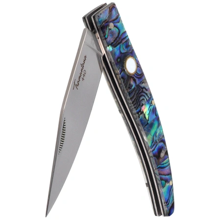 Nóż składany Third Decor Habitat N92V Abalone/Acrylic, Mirror-Polished 440 (TK-N92V)