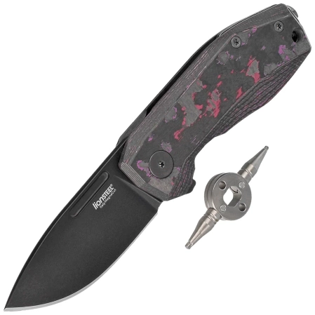 LionSteel Nano Knife Purple Haze Fat Carbon, Old Black MagnaCut (NA01 PH)