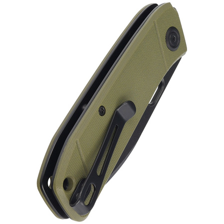 Kubey Knife Hyde, Green G10, Dark Stonewashed 14C28N by Colin Maisonpierre (KU2104B)