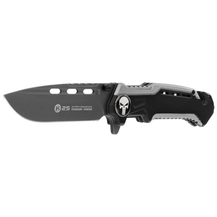 Nóż składany ratowniczy K25 RK-18765GR2026 Grey/Black Aluminium, Titanium/Brushed 7Cr17Mov