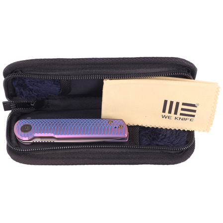 WE Knife Charith LE No 072/210 Ripple Pattern Purple Titanium, Silver Bead Blasted CPM 20CV (WE20056-2)