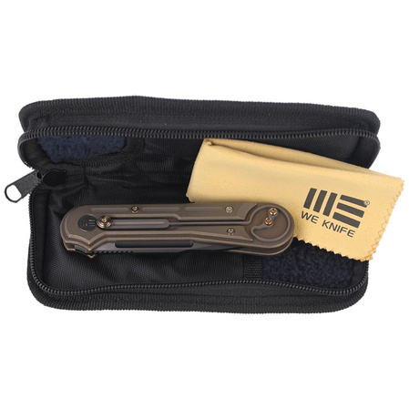 Nóż składany WE Knife Double Helix Bronze Titanium, Black Stonewash CPM S35VN (815A)