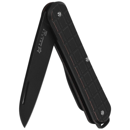 Fox Vulpis 130 LE No 064/250 Pocket Knife Grenade Pattern Black Copper, Black Stonewashed M390 (FX-VPGP130 COB)