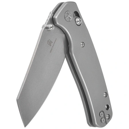 Bestechman Cicada's Wing Knife Grey Slab Side Stainless Steel, Stonewashed 10Cr15MoV (BMK06-S-7)