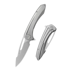 Nóż składany Kubey KB Merced Gray Titanium, Beadblasted M390 by Sherif Manganas (KB352A)