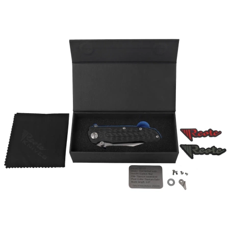 Nóż składany Reate District 9 V2 Bead Blast Titanium/Carbon Fiber, Satin 154CM (9D-V2 TBB SAT)