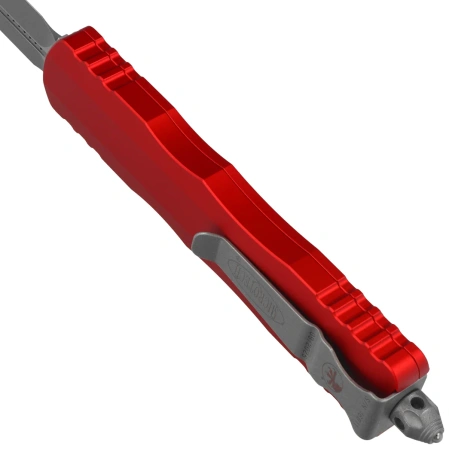 Nóż automatyczny OTF Microtech Dirac Delta D/E Red Aluminium, Apocalyptic by Tony Marfione (227-10APRD)