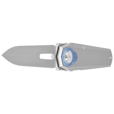 Nóż składany Remette RT-Infinite Power Gray Titanium, Hand Grinding Pearlescent M390 (RTIP-T)