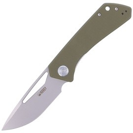 Nóż składany Kubey Thalia Green G10, Beadblasted D2 (KU331D)