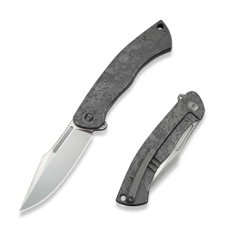 Nóż składany WE Knife Essential Knight Etched Gray Titanium, Satin M390 by Jason Knight (WE24003-3)