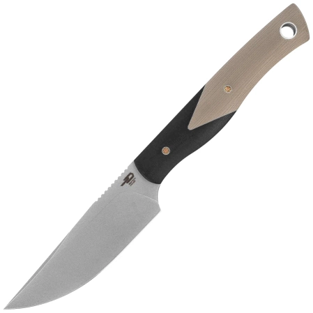 Bestech Heidi Blacksmith #1 Knife Black / Beige G10, Satin D2 by Heidi (BFK01B)